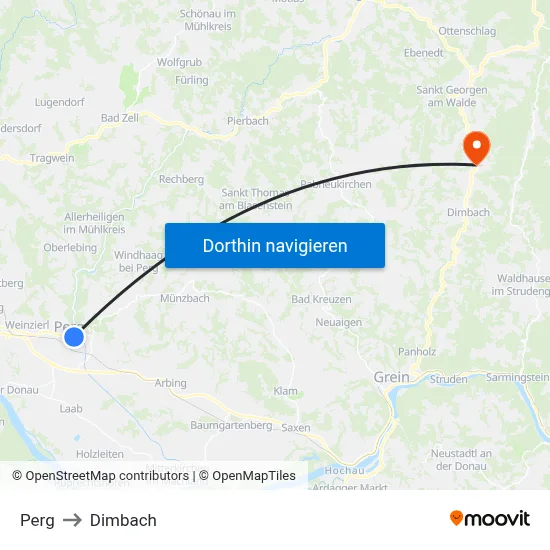 Perg to Dimbach map