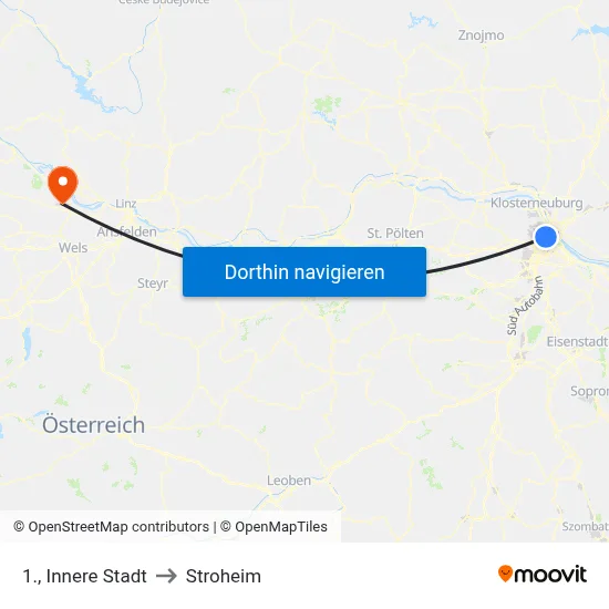 1., Innere Stadt to Stroheim map