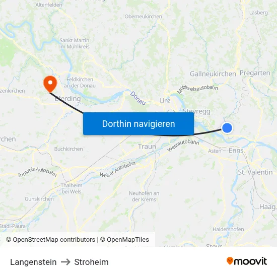 Langenstein to Stroheim map