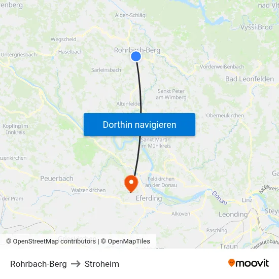 Rohrbach-Berg to Stroheim map