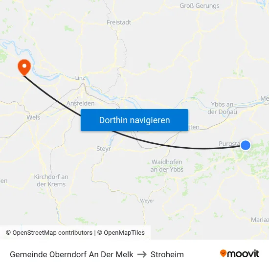 Gemeinde Oberndorf An Der Melk to Stroheim map
