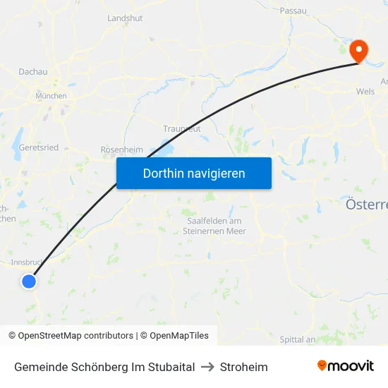 Gemeinde Schönberg Im Stubaital to Stroheim map