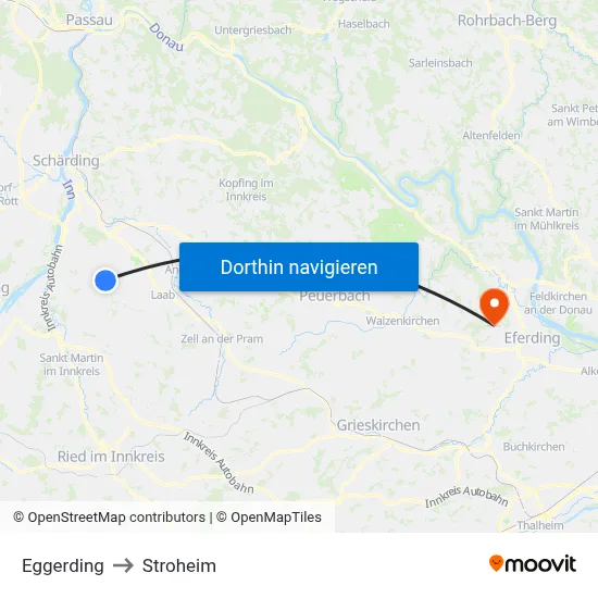 Eggerding to Stroheim map