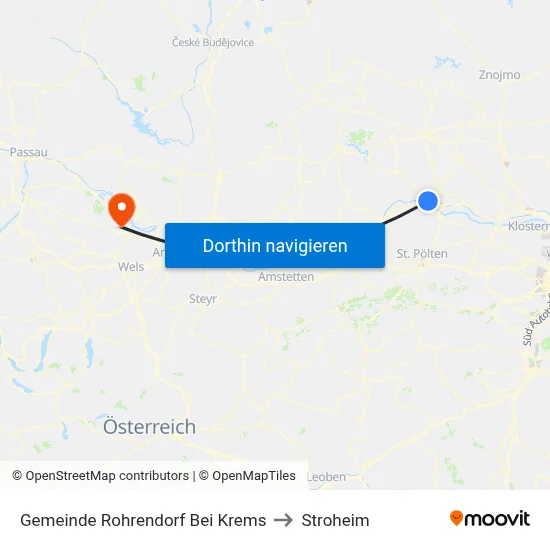 Gemeinde Rohrendorf Bei Krems to Stroheim map