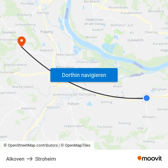 Alkoven to Stroheim map