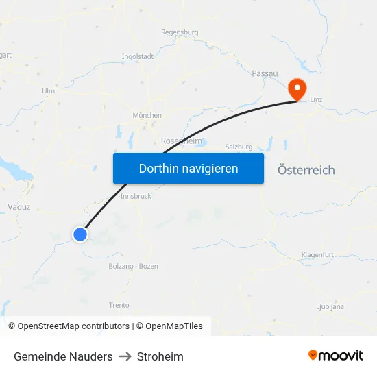 Gemeinde Nauders to Stroheim map