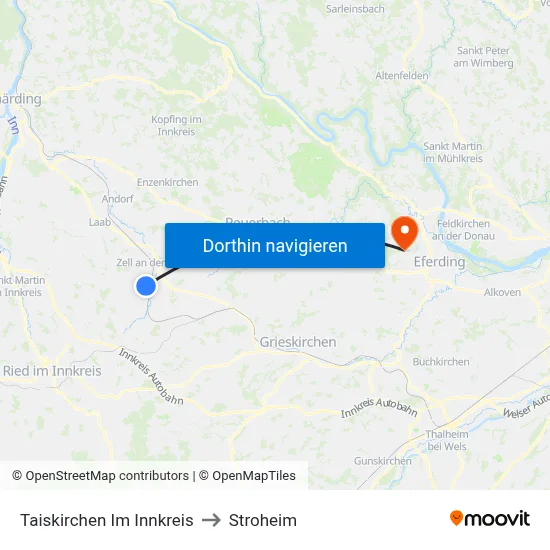 Taiskirchen Im Innkreis to Stroheim map