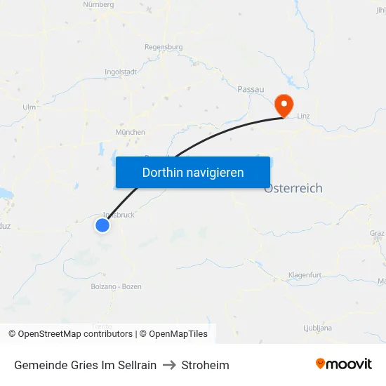 Gemeinde Gries Im Sellrain to Stroheim map