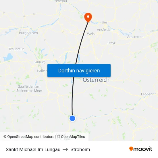 Sankt Michael Im Lungau to Stroheim map
