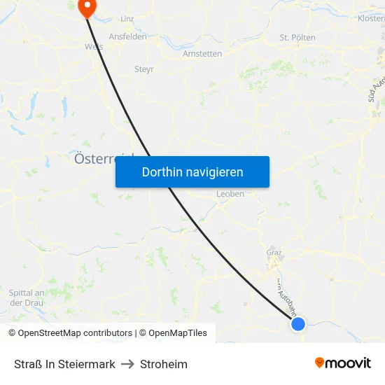Straß In Steiermark to Stroheim map