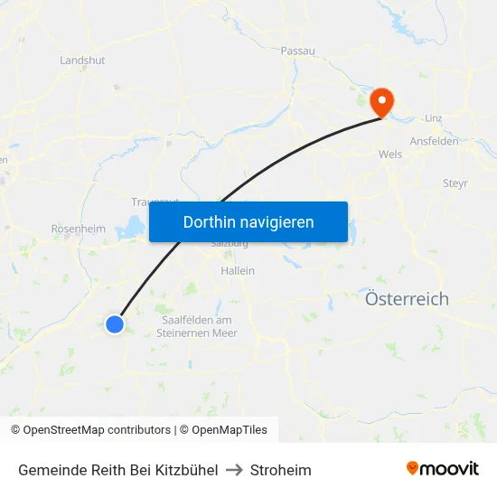 Gemeinde Reith Bei Kitzbühel to Stroheim map