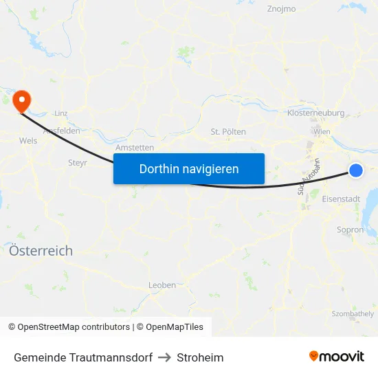 Gemeinde Trautmannsdorf to Stroheim map