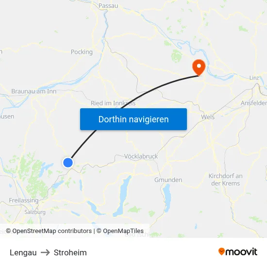 Lengau to Stroheim map