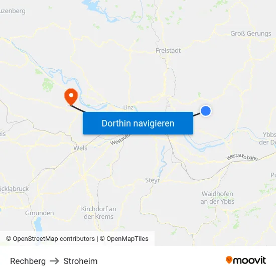 Rechberg to Stroheim map