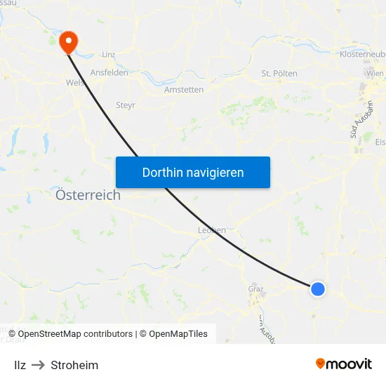 Ilz to Stroheim map