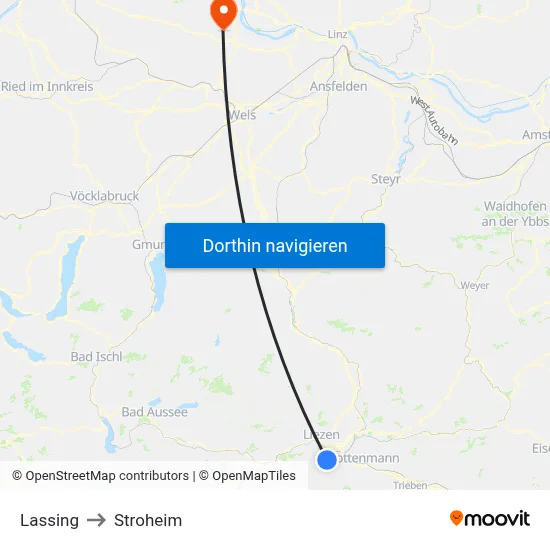 Lassing to Stroheim map