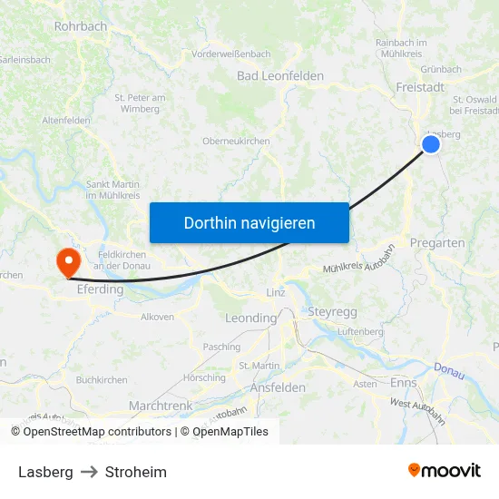 Lasberg to Stroheim map