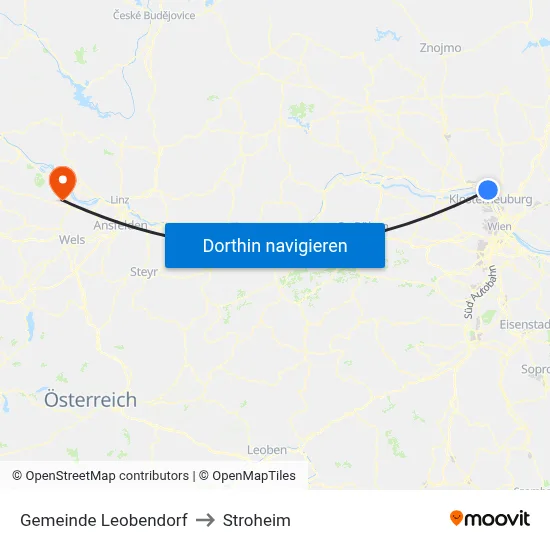 Gemeinde Leobendorf to Stroheim map