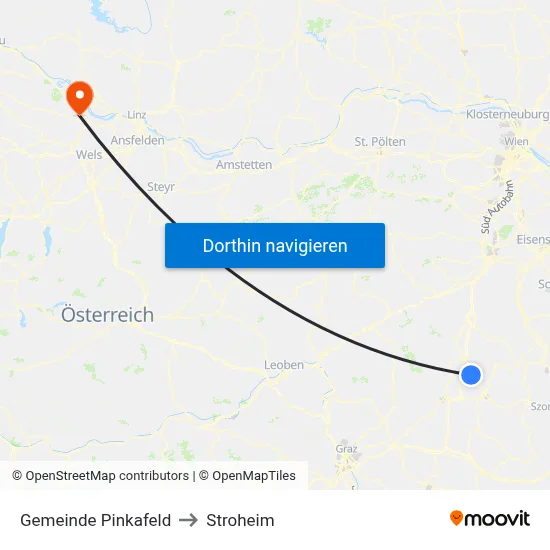 Gemeinde Pinkafeld to Stroheim map