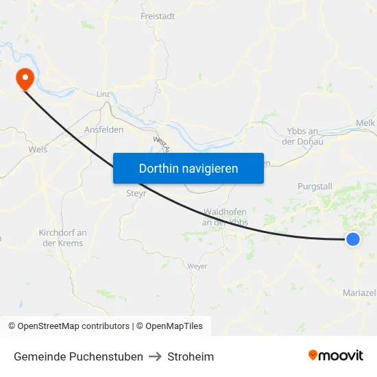 Gemeinde Puchenstuben to Stroheim map