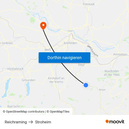Reichraming to Stroheim map