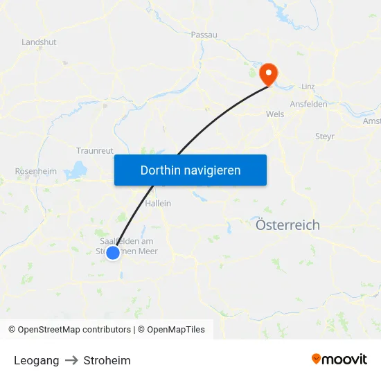 Leogang to Stroheim map
