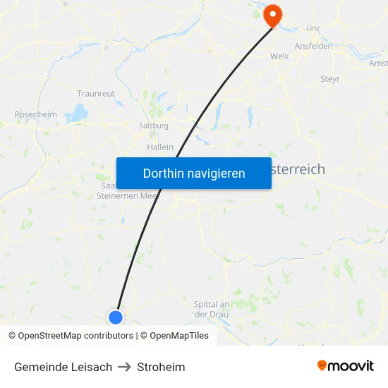Gemeinde Leisach to Stroheim map