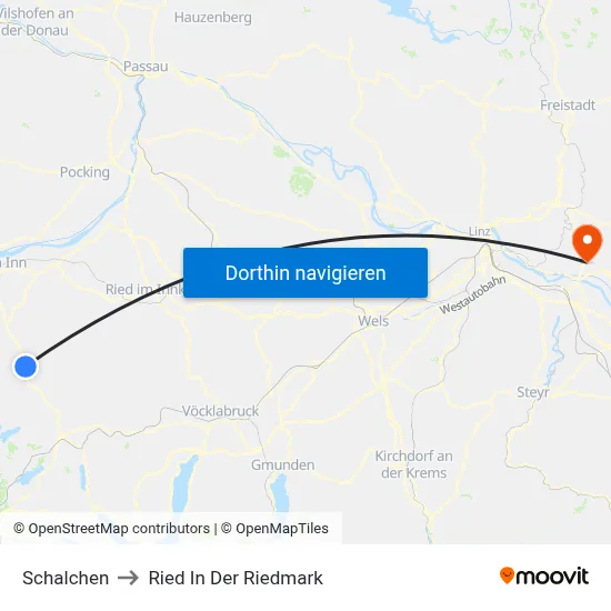 Schalchen to Ried In Der Riedmark map