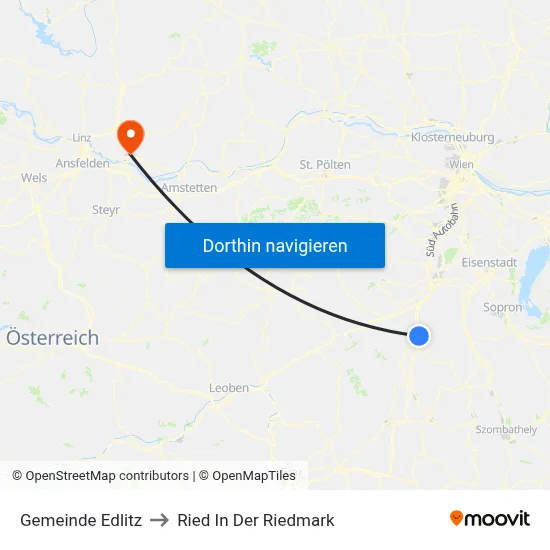 Gemeinde Edlitz to Ried In Der Riedmark map