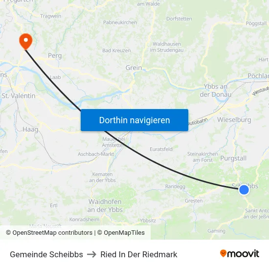 Gemeinde Scheibbs to Ried In Der Riedmark map