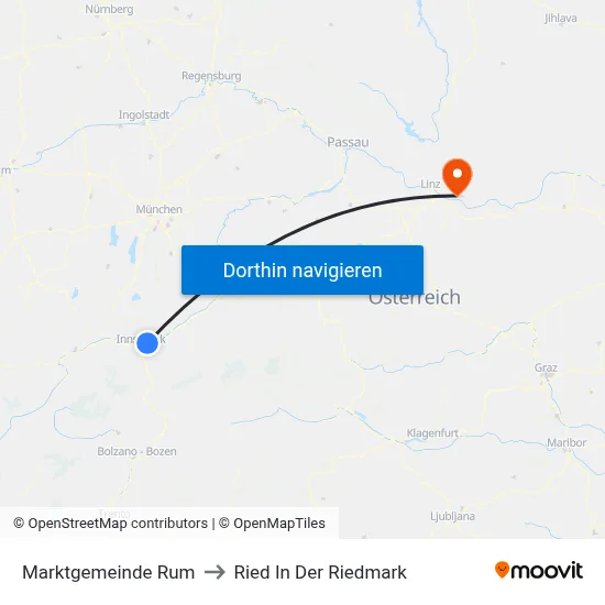 Marktgemeinde Rum to Ried In Der Riedmark map