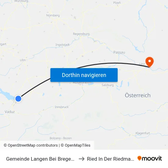 Gemeinde Langen Bei Bregenz to Ried In Der Riedmark map