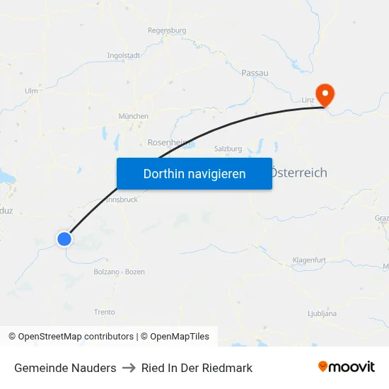 Gemeinde Nauders to Ried In Der Riedmark map
