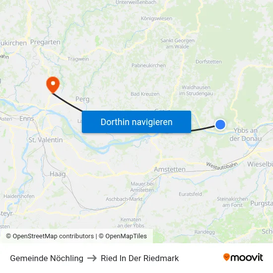 Gemeinde Nöchling to Ried In Der Riedmark map
