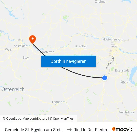Gemeinde St. Egyden am Steinfeld to Ried In Der Riedmark map