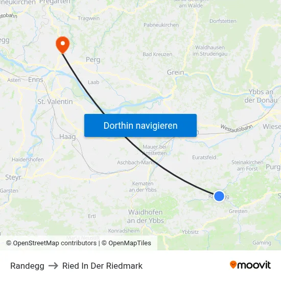 Randegg to Ried In Der Riedmark map