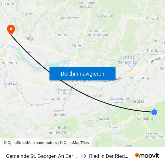 Gemeinde St. Georgen An Der Leys to Ried In Der Riedmark map