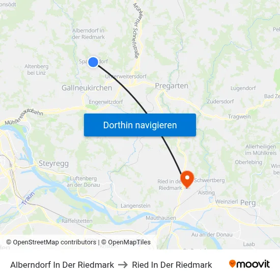Alberndorf In Der Riedmark to Ried In Der Riedmark map
