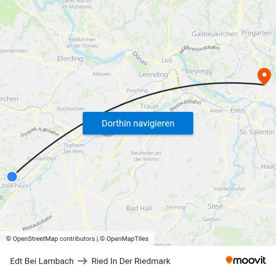 Edt Bei Lambach to Ried In Der Riedmark map