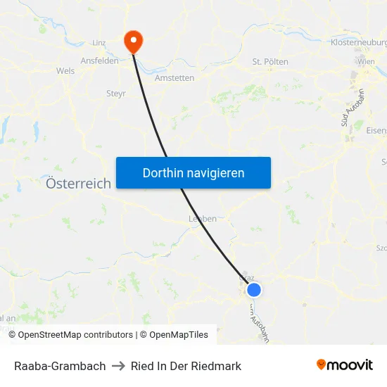 Raaba-Grambach to Ried In Der Riedmark map