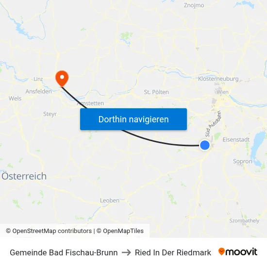 Gemeinde Bad Fischau-Brunn to Ried In Der Riedmark map