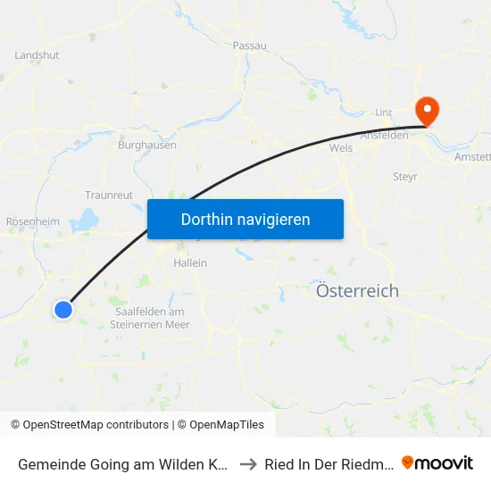 Gemeinde Going am Wilden Kaiser to Ried In Der Riedmark map