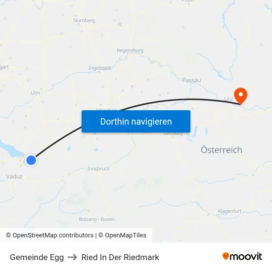 Gemeinde Egg to Ried In Der Riedmark map
