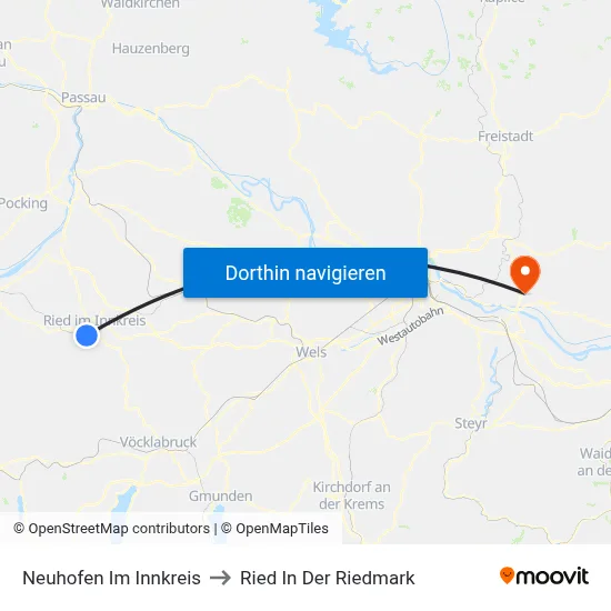 Neuhofen Im Innkreis to Ried In Der Riedmark map