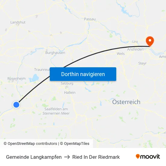 Gemeinde Langkampfen to Ried In Der Riedmark map