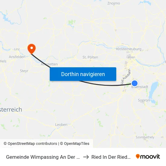 Gemeinde Wimpassing An Der Leitha to Ried In Der Riedmark map