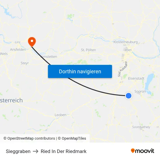 Sieggraben to Ried In Der Riedmark map