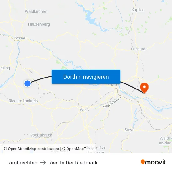 Lambrechten to Ried In Der Riedmark map