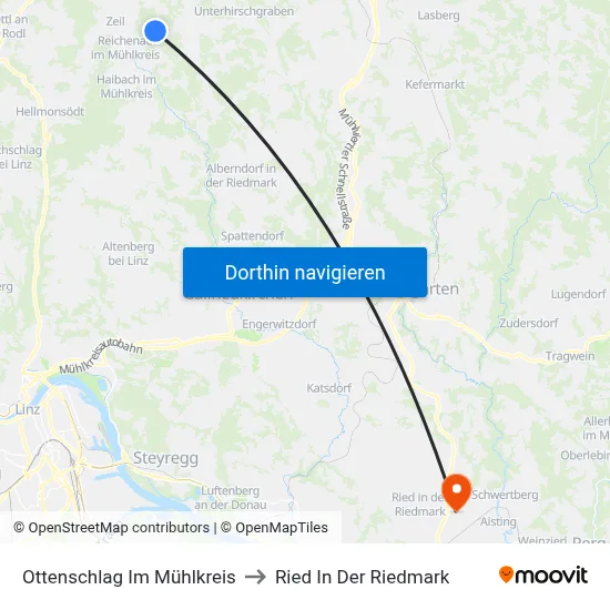 Ottenschlag Im Mühlkreis to Ried In Der Riedmark map
