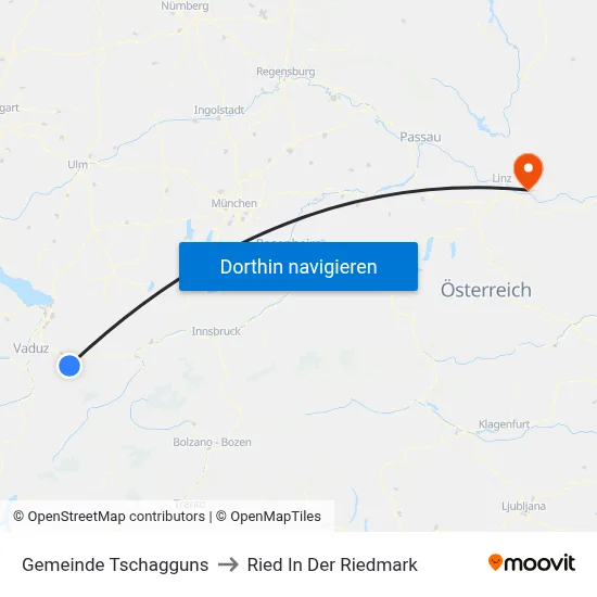 Gemeinde Tschagguns to Ried In Der Riedmark map